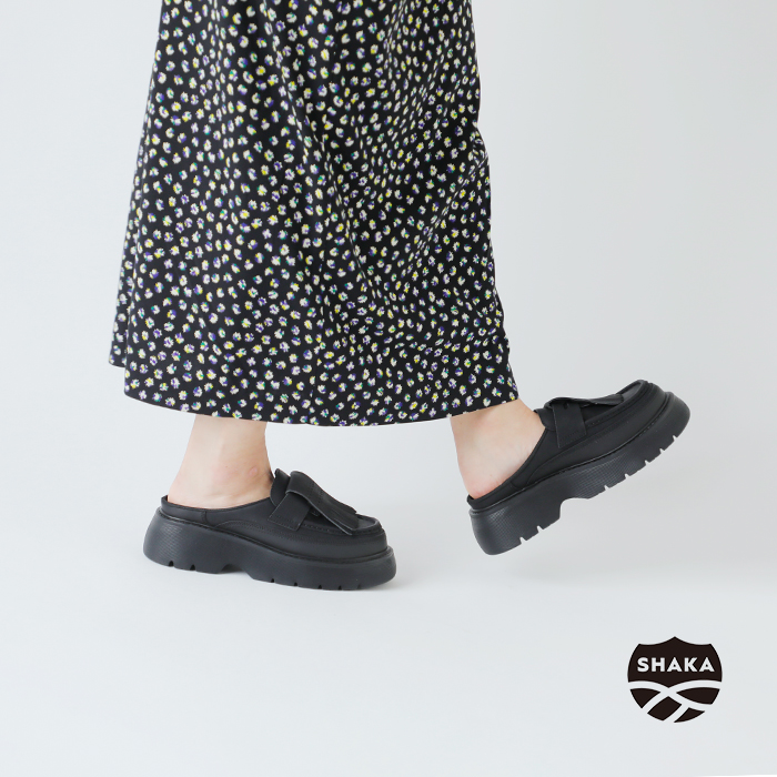 SHAKA(シャカ)キルトローファー2wayチャンキーミュール“KILTLOAFERMULECHUNKY”sk-308