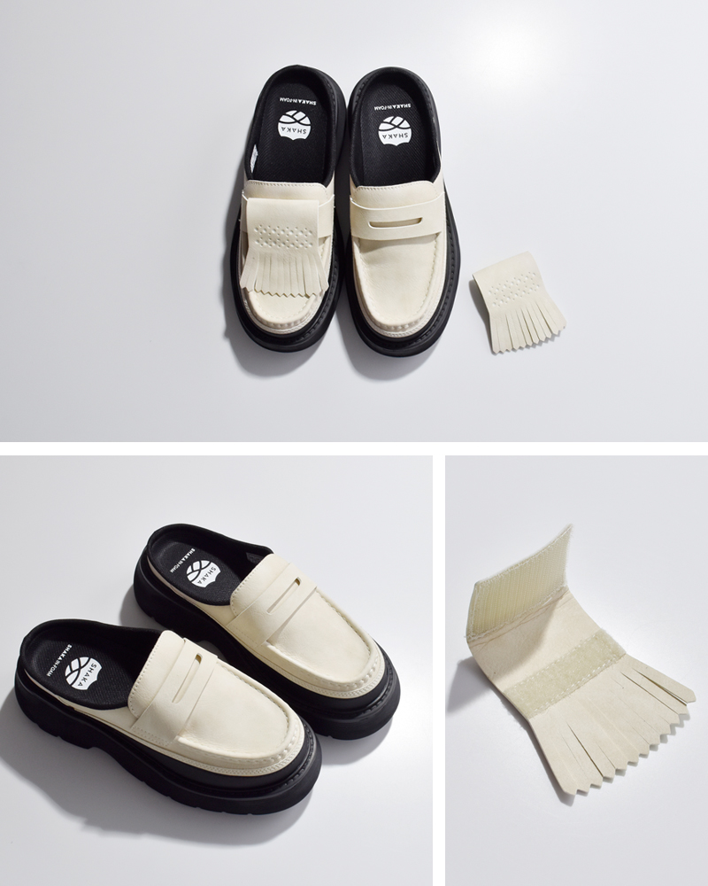 SHAKA(シャカ)キルトローファー2wayチャンキーミュール“KILTLOAFERMULECHUNKY”sk-308