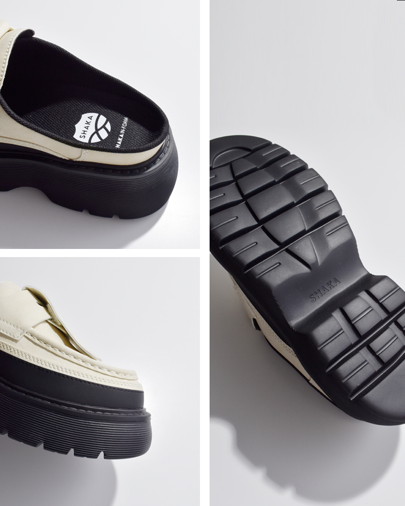 SHAKA(シャカ)キルトローファー2wayチャンキーミュール“KILTLOAFERMULECHUNKY”sk-308
