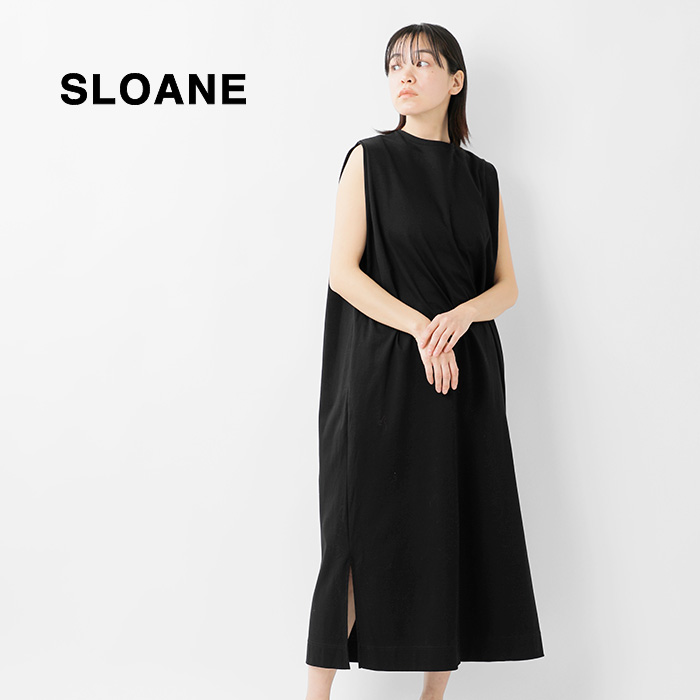 SLOANE(スローン)コットンコンタクトスーピマポンチタックショルダーワンピースsl8s-t619