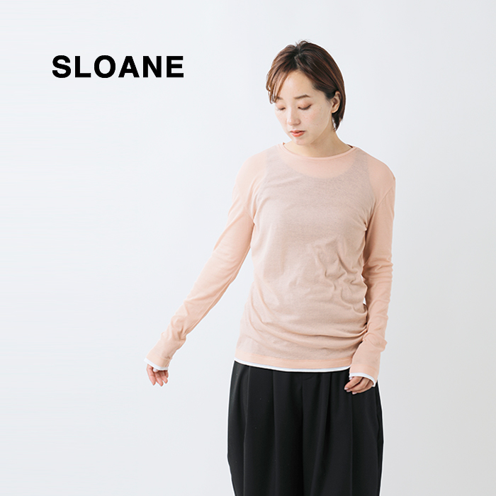 SLOANE(スローン)コットンリブジャージー長袖インナープルオーバーsl9s-t871