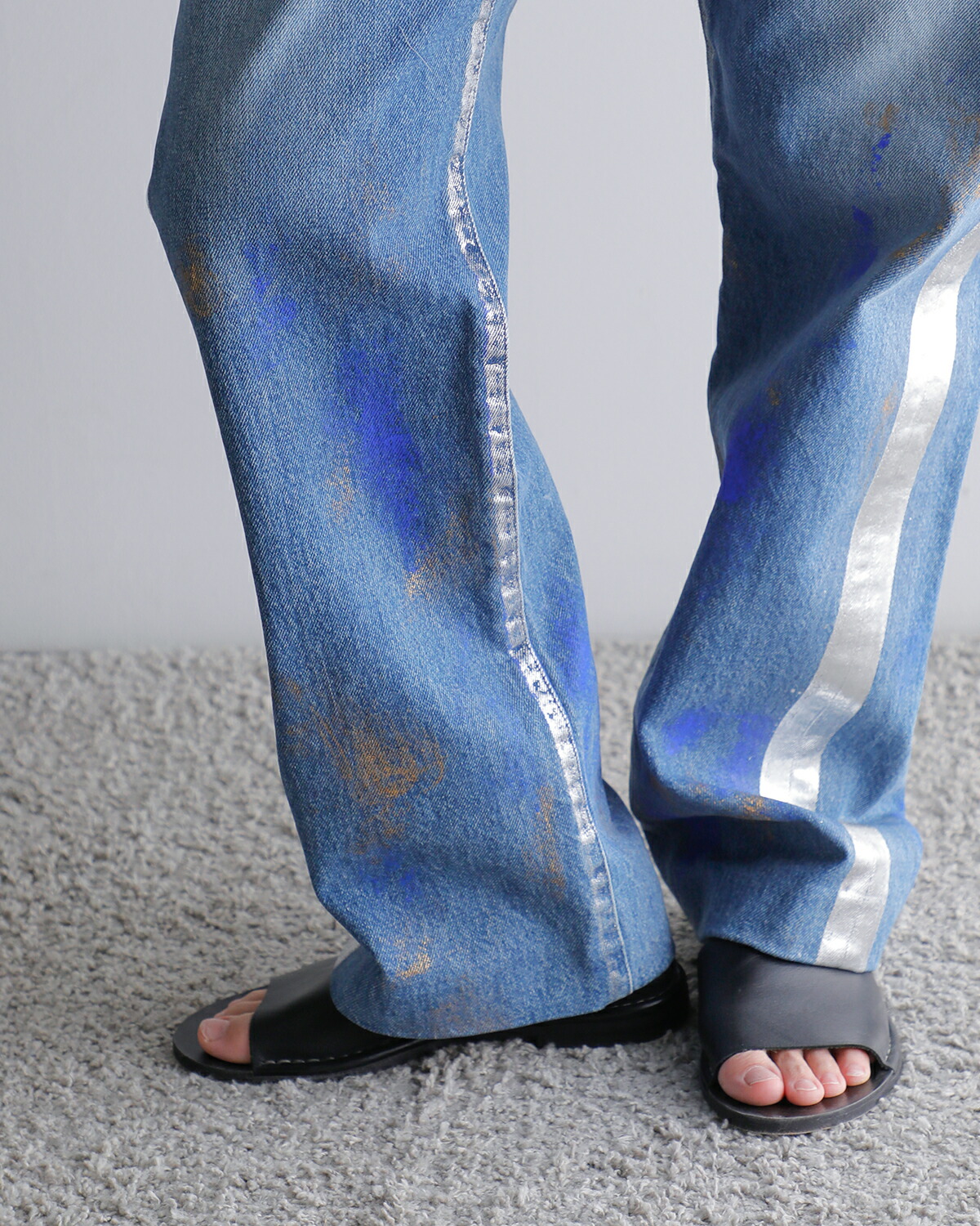 TANAKA(タナカ)コットンセルビッチデニムミッドライズストレートトラウザーパンツ“STRAIGHTJEANTROUSERS”st-126-same2