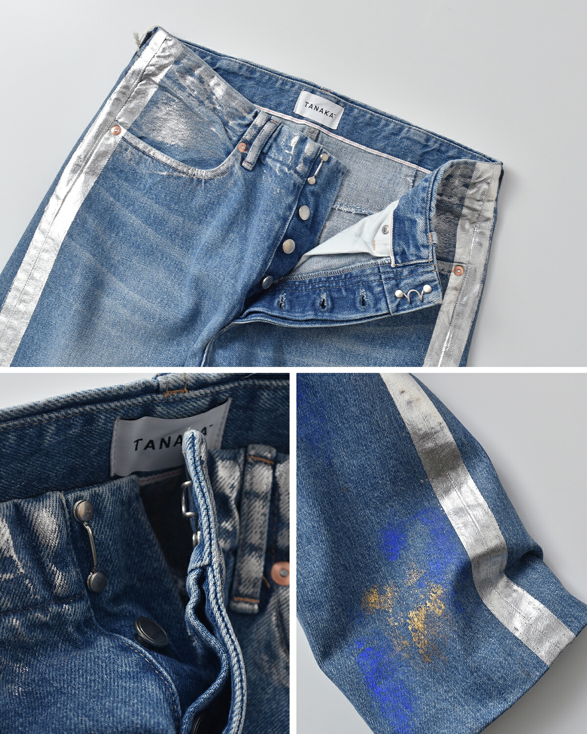 TANAKA(タナカ)コットンセルビッチデニムミッドライズストレートトラウザーパンツ“STRAIGHTJEANTROUSERS”st-126-same2