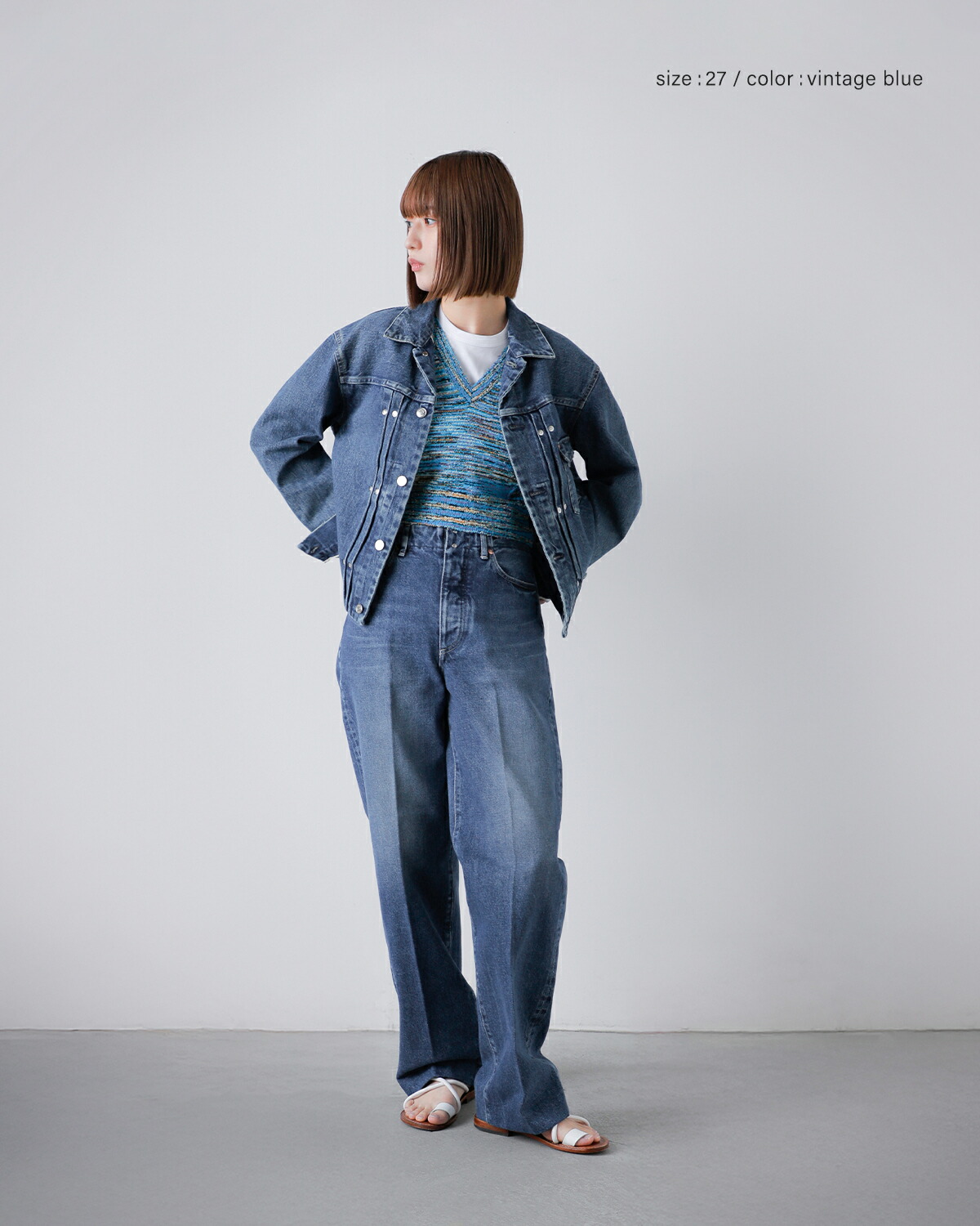 TANAKA(タナカ)コットンセルビッチデニムハイライズトラウザーパンツ“THEJEANTROUSERS”st-2st-2