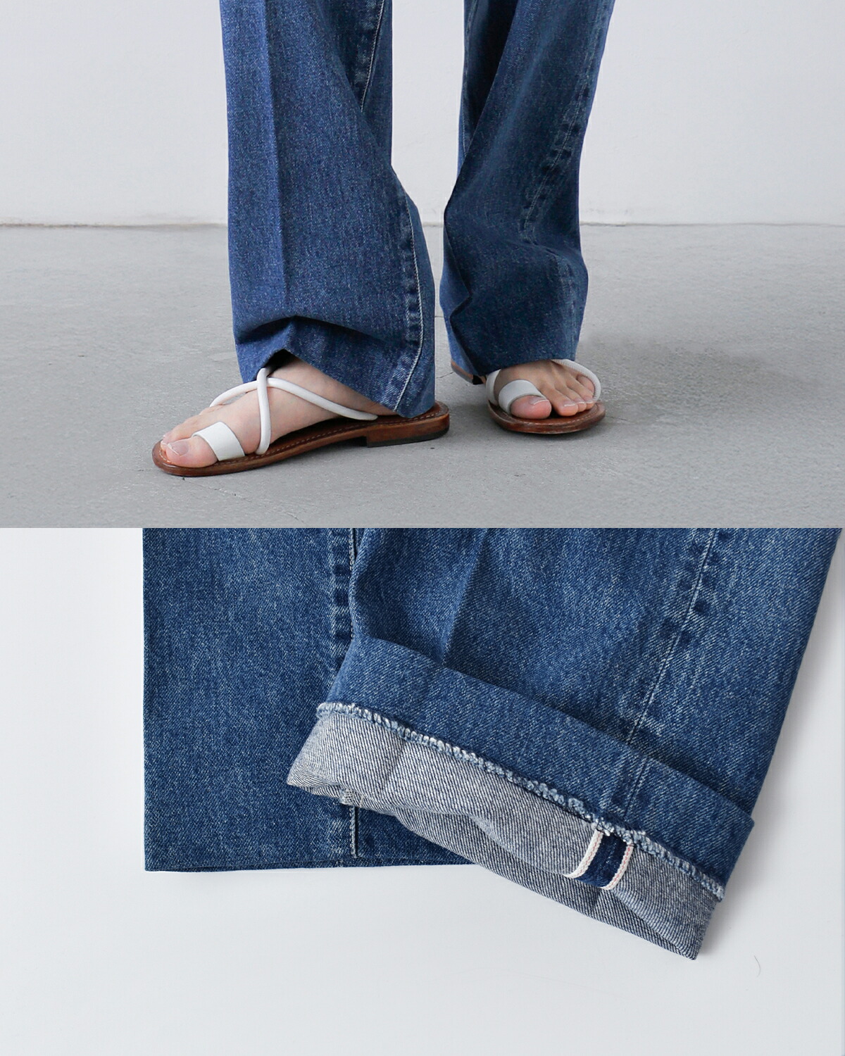 TANAKA(タナカ)コットンセルビッチデニムハイライズトラウザーパンツ“THEJEANTROUSERS”st-2st-2