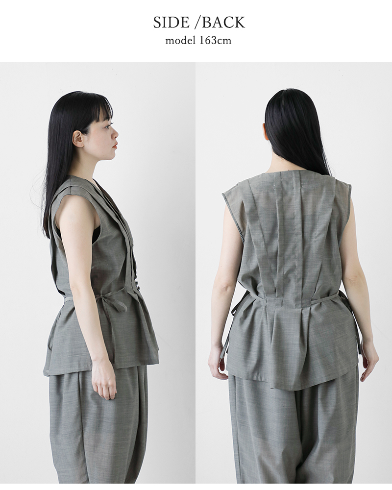 the last flower of the afternoon(Xgt[IuWAt^k[)E[X[uX^bNuEXgPeSleevelesstuckedblousehtlf-225-sh011-em