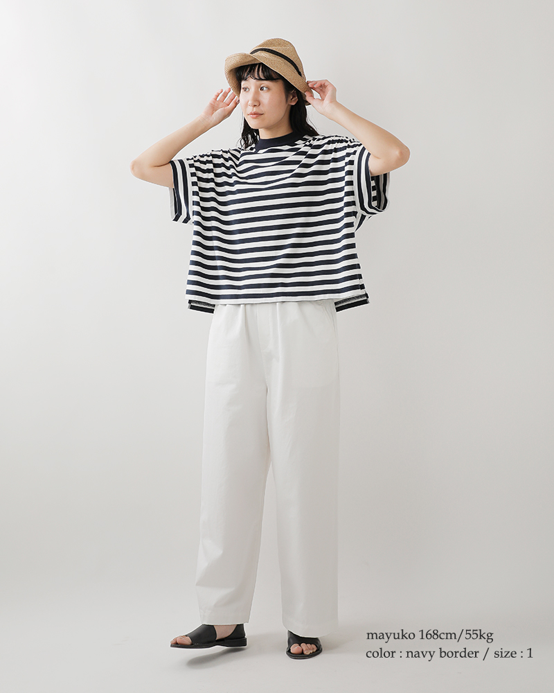 tissu(ティシュ)クラシック天竺モックネックドルマンTシャツts250ct086