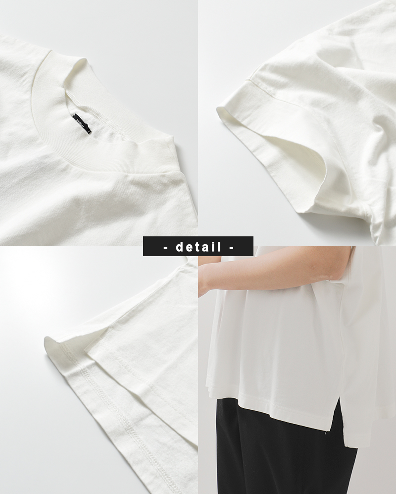 tissu(ティシュ)クラシック天竺モックネックドルマンTシャツts250ct086