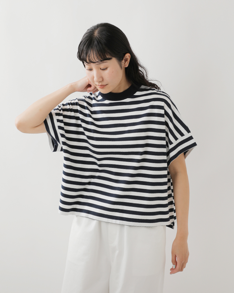 tissu(ティシュ)クラシック天竺モックネックドルマンTシャツts250ct086