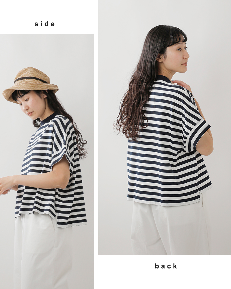 tissu(ティシュ)クラシック天竺モックネックドルマンTシャツts250ct086