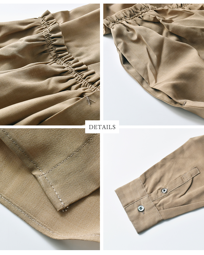 universal tissu(ユニヴァーサルティシュ)キュプラローンタックシャツドレスut251op027