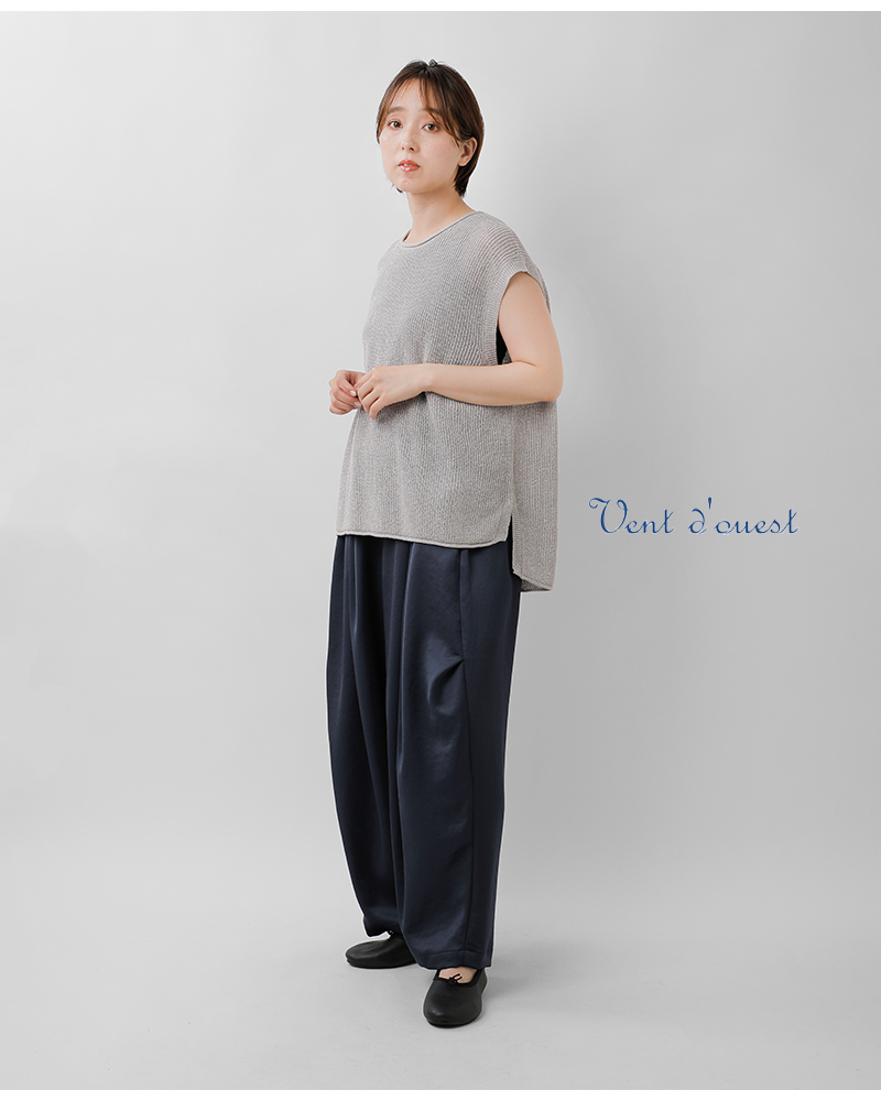 Vent douest(ヴァンドウェスト)リネンメタリックラメベストve14520