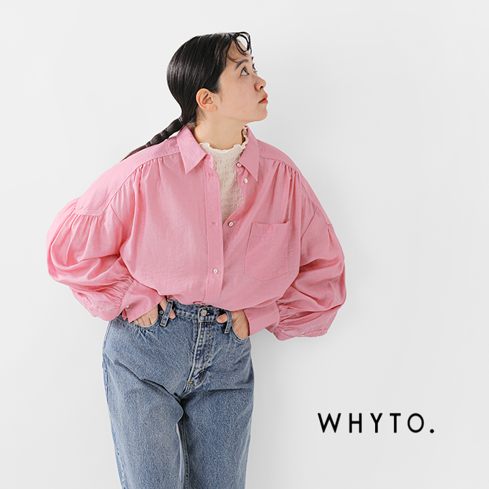 whyto(ホワイト)シアーボリュームブラウス“sheervolumeblouse”wht25hbl4065