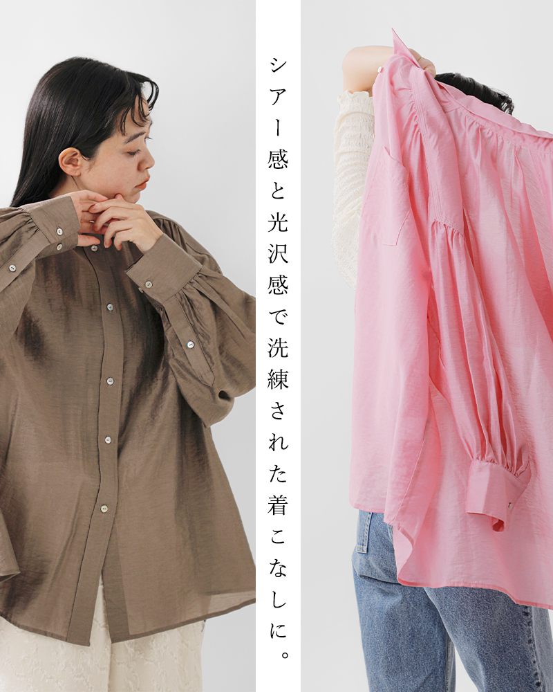 whyto(ホワイト)シアーボリュームブラウス“sheervolumeblouse”wht25hbl4065