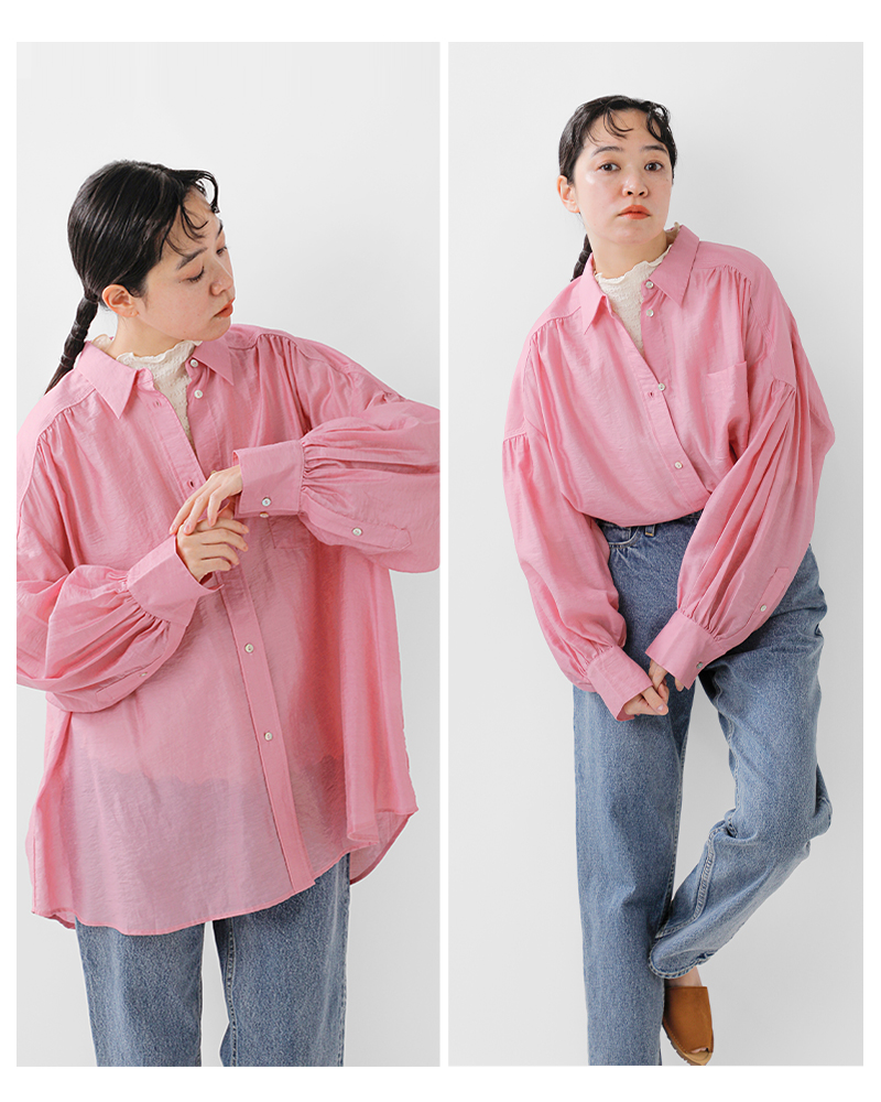 whyto(ホワイト)シアーボリュームブラウス“sheervolumeblouse”wht25hbl4065