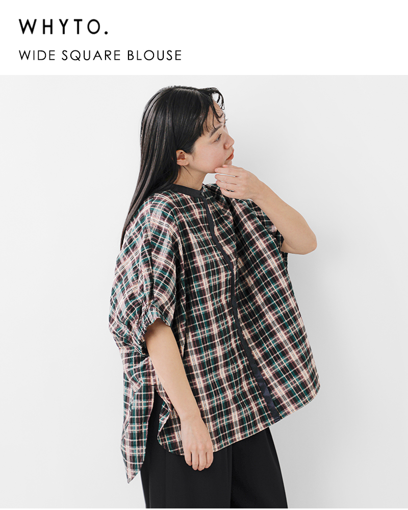 whyto(ホワイト)ワイドスクエアブラウス“widesquareblouse”wht25hbl4066