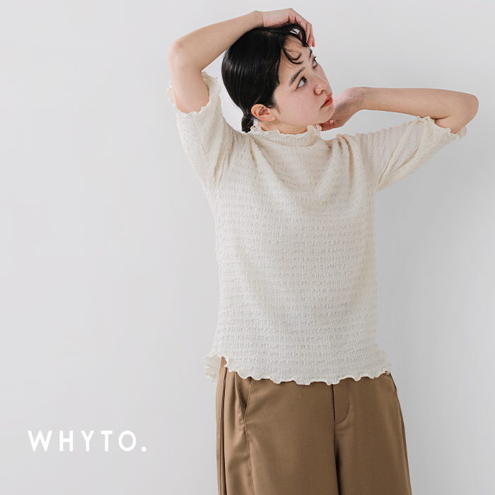 whyto(ホワイト)クレープストレッチブラウス“crapestretchblouse”wht25hbl4070