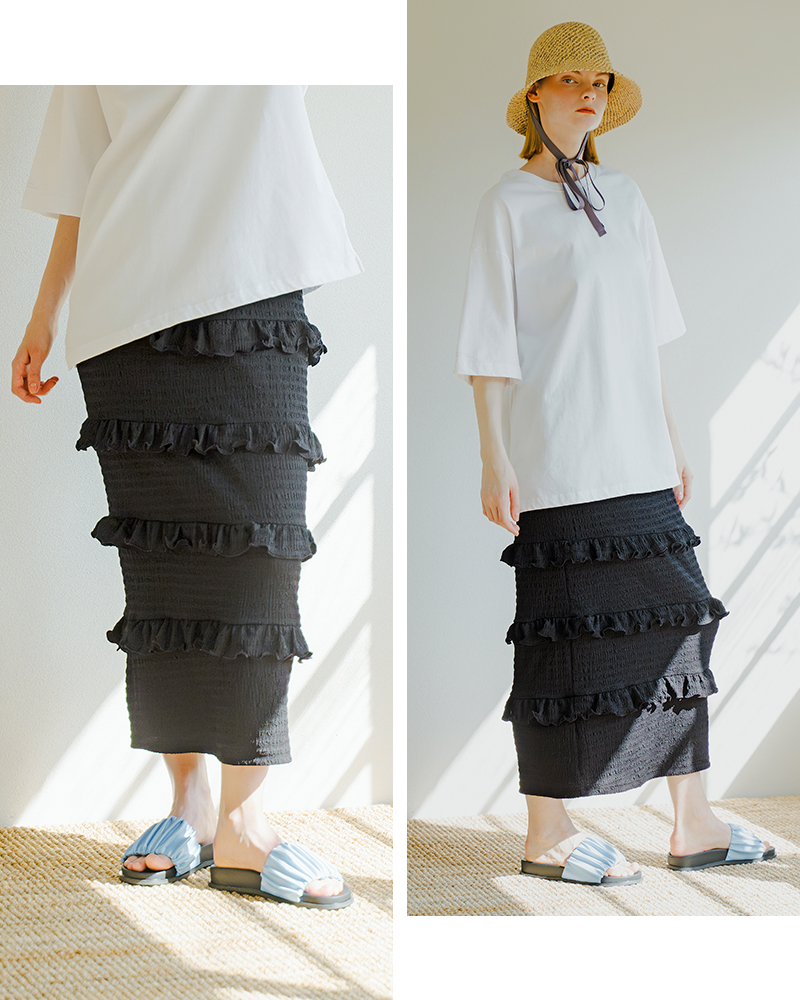 whyto(zCg)Xgb`tXJ[ggstretchfrillskirthwht25hsk4029