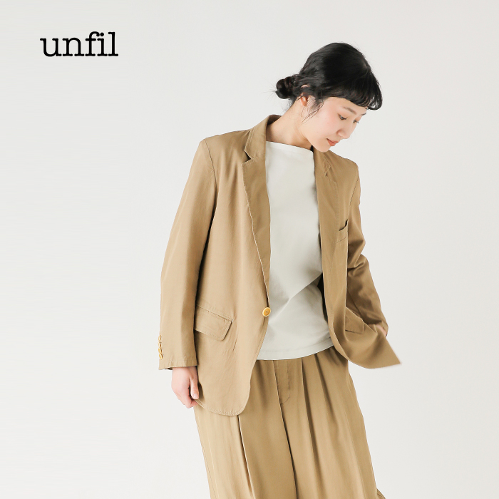 unfil(アンフィル)ビスコースギャバジンオーバーサイズジャケット“viscosegabardineoversizedjacket”wvsp-uw107