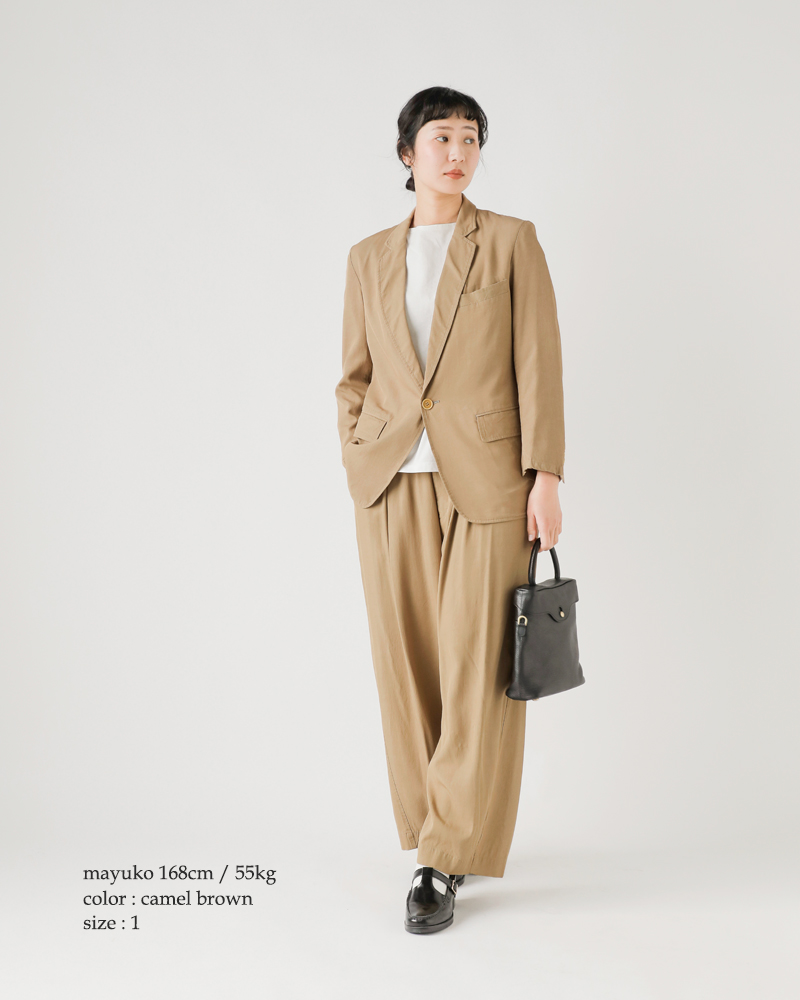 unfil(アンフィル)ビスコースギャバジンイージートラウザーパンツ“viscosegabardineBIGeasytrousers”wvsp-uw108