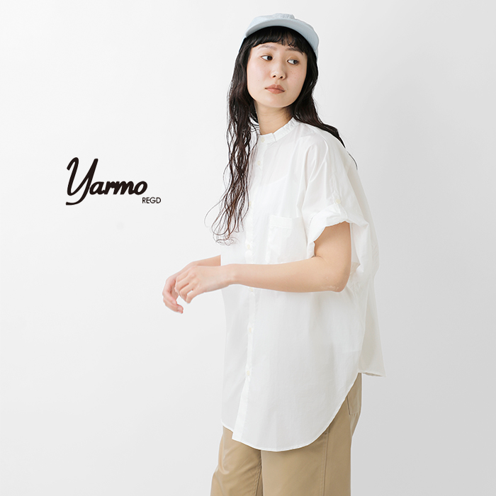 Yarmo(ヤーモ)ロールアップスリーブボクシーシャツyar-25ss-s29
