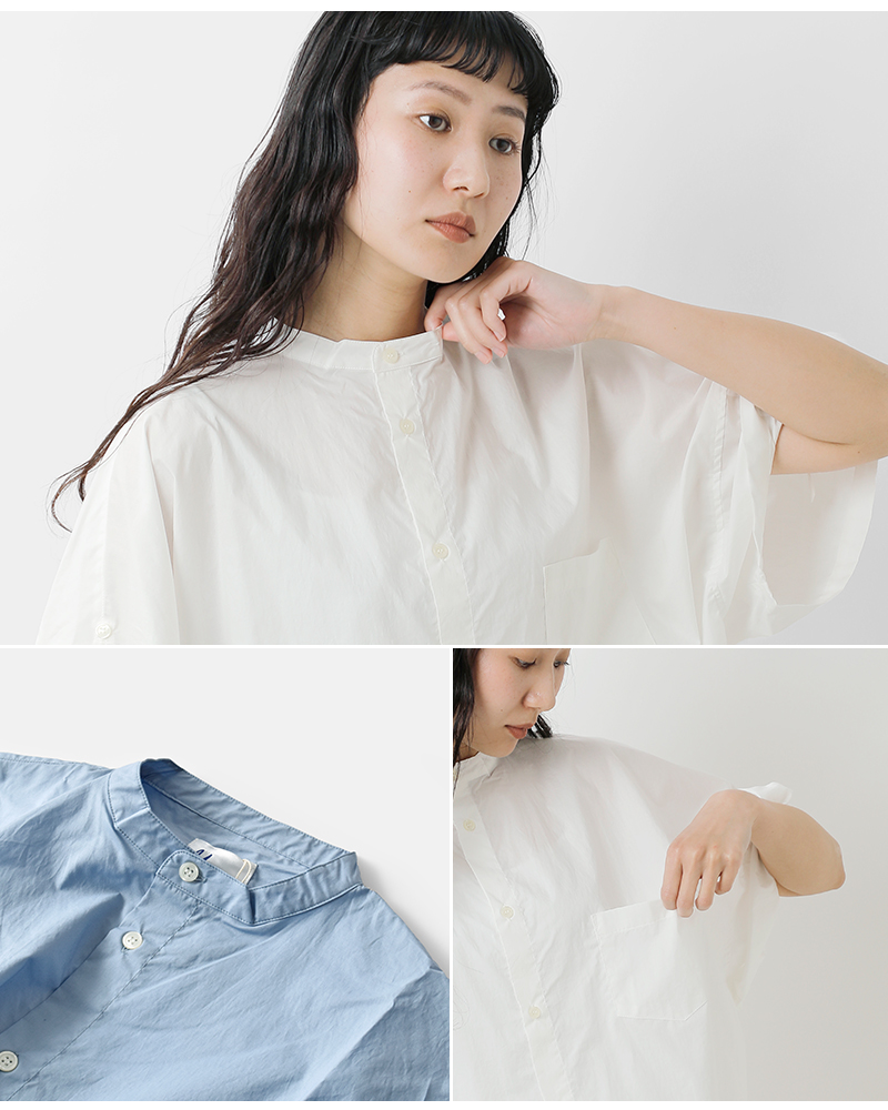 Yarmo(ヤーモ)ロールアップスリーブボクシーシャツyar-25ss-s29