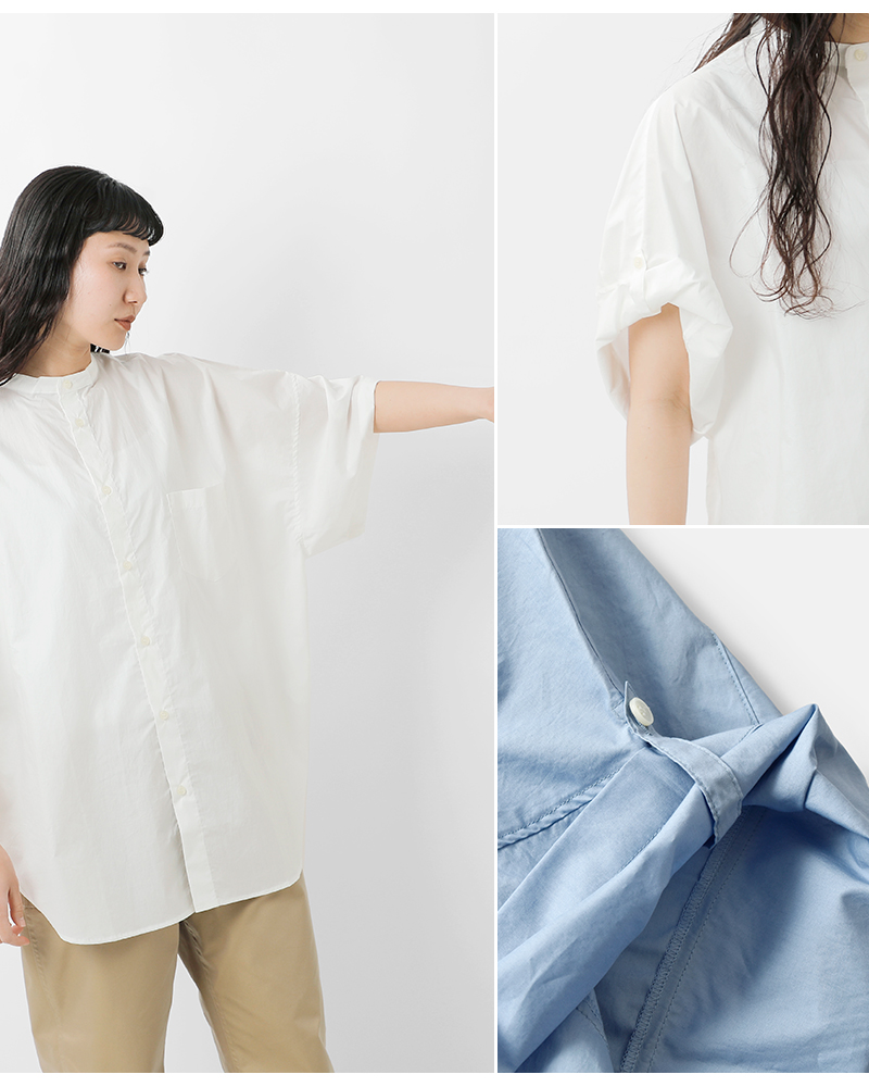 Yarmo(ヤーモ)ロールアップスリーブボクシーシャツyar-25ss-s29