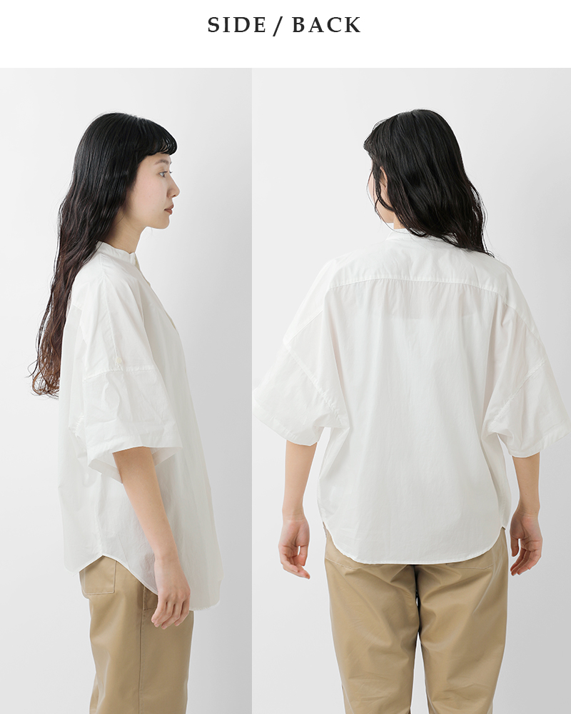 Yarmo(ヤーモ)ロールアップスリーブボクシーシャツyar-25ss-s29