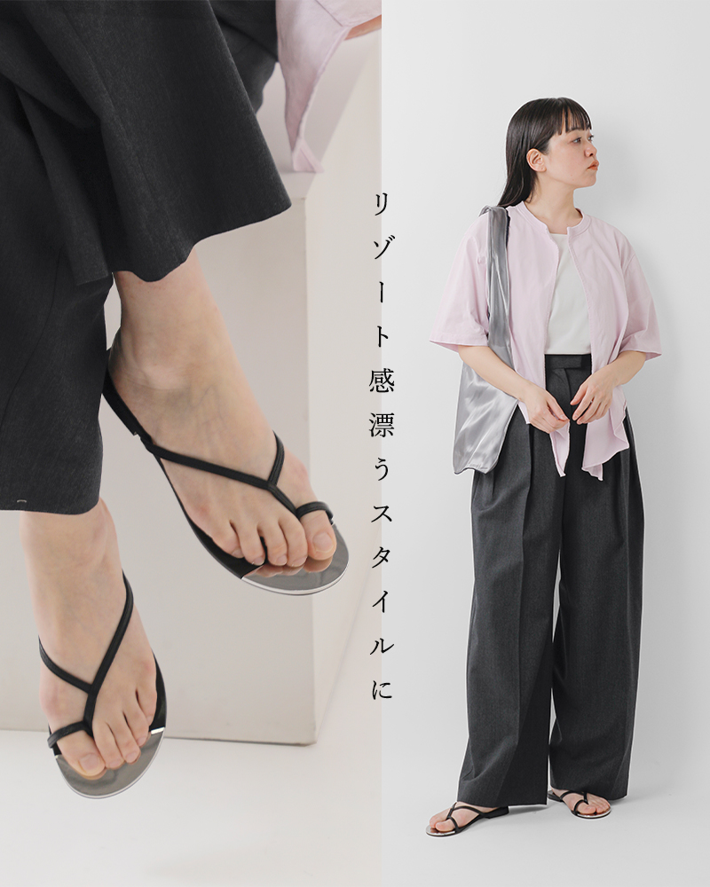 LAOCOONTE(ラオコンテ)シープスキンフラットサンダルyara-sofla