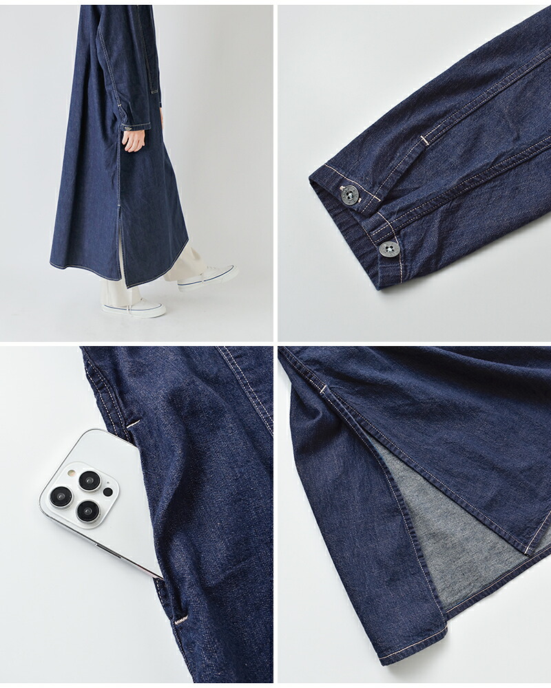 or slow オアスロウ デニム プルオーバー ドレス PULLOVER DENIM DRESS