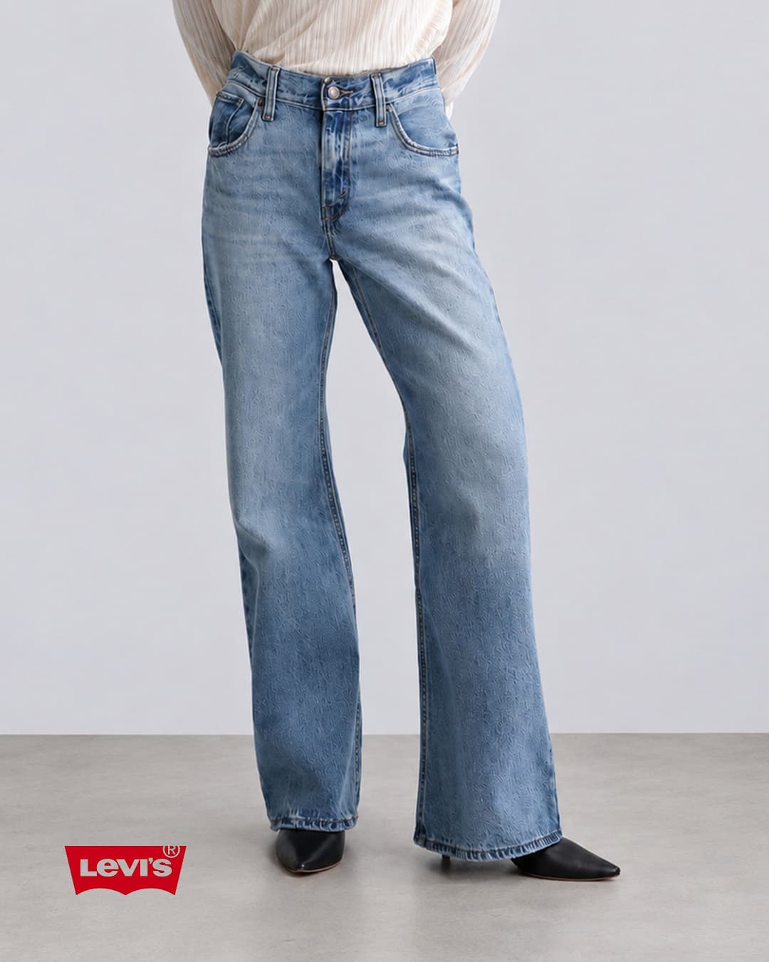 Levi’sコットン デニム ブーツカットパンツ LOOSE BOOT 005do