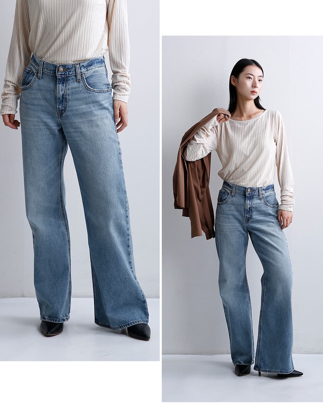 Levi’sコットン デニム ブーツカットパンツ LOOSE BOOT 005do