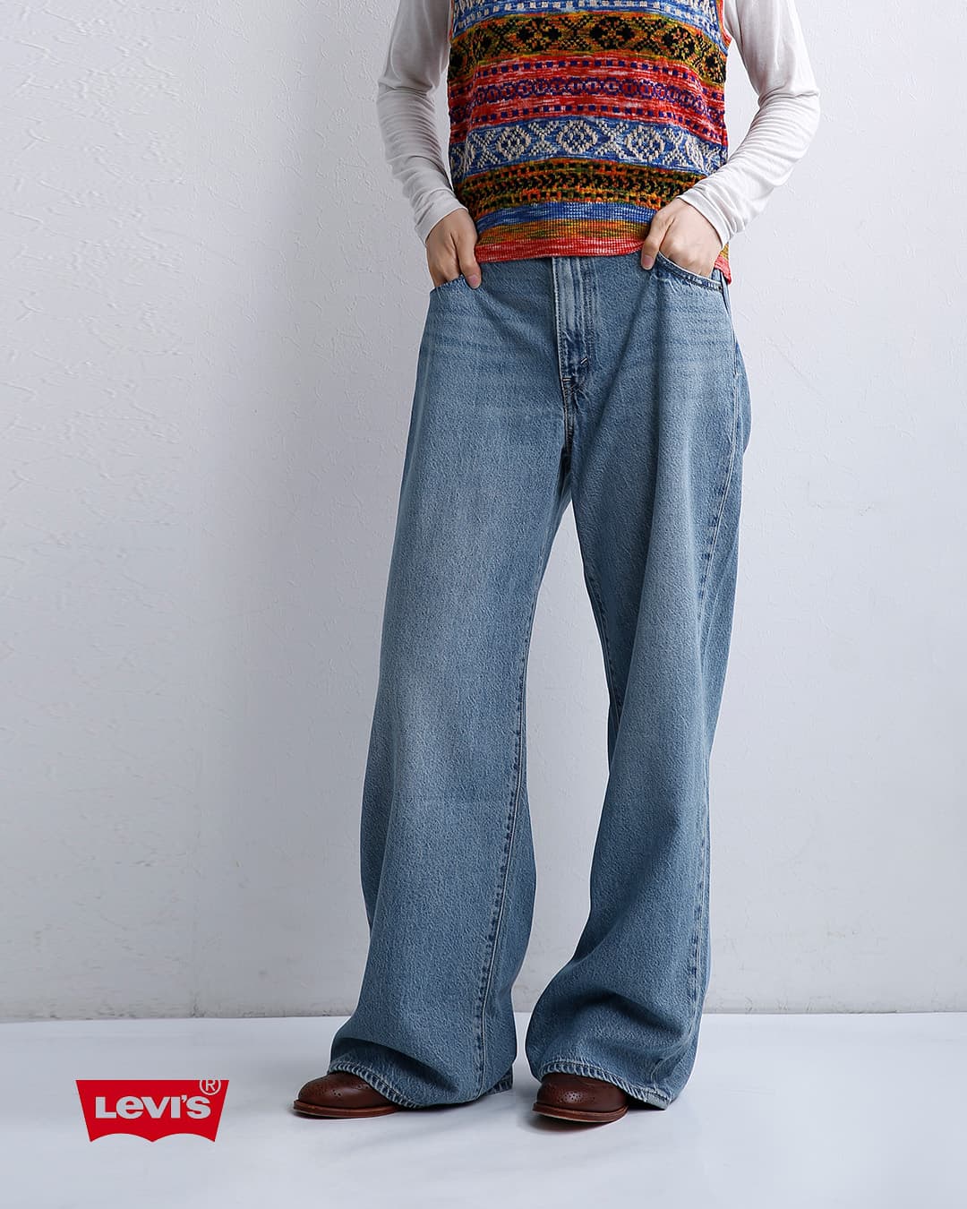 Levi’sデニム ワイドパンツ CINCH WIDE LEG 0073b