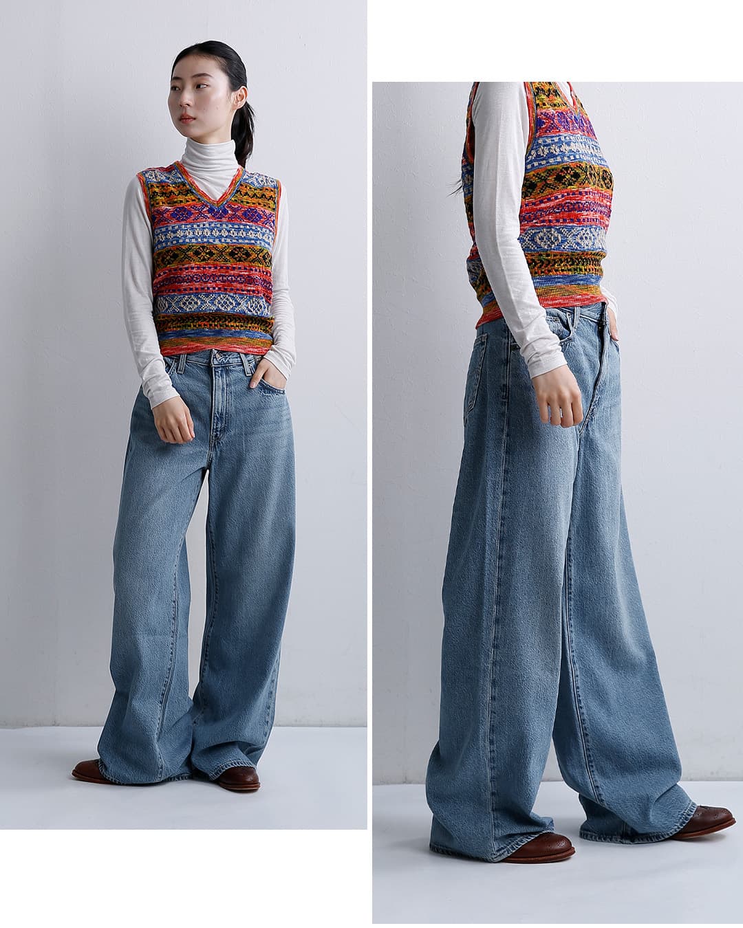 Levi’sデニム ワイドパンツ CINCH WIDE LEG 0073b