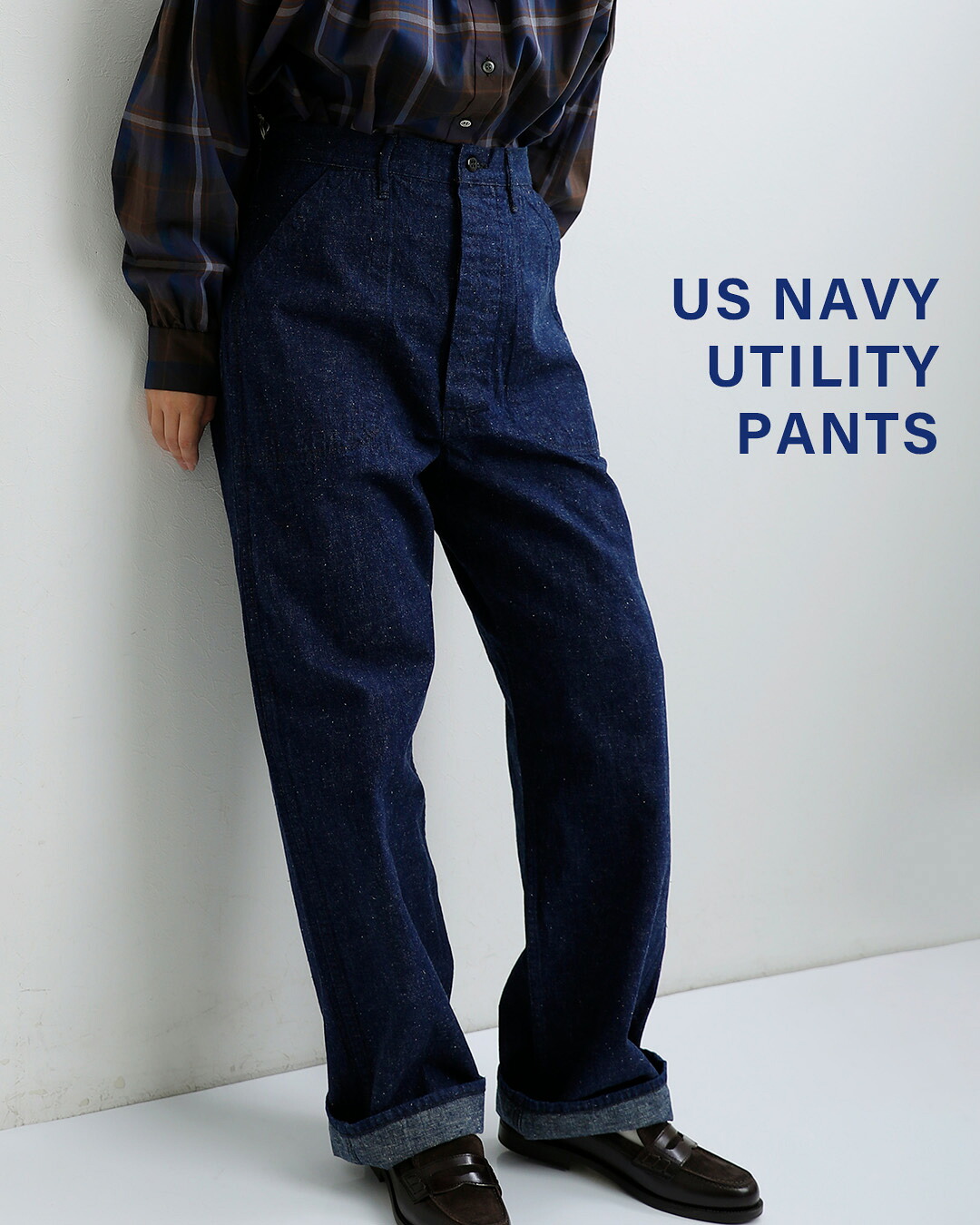 or slowオリジナルセルビッチデニムUSネイビーユーティリティパンツ US NAVY UTILITY PANTS 01-5130-same1