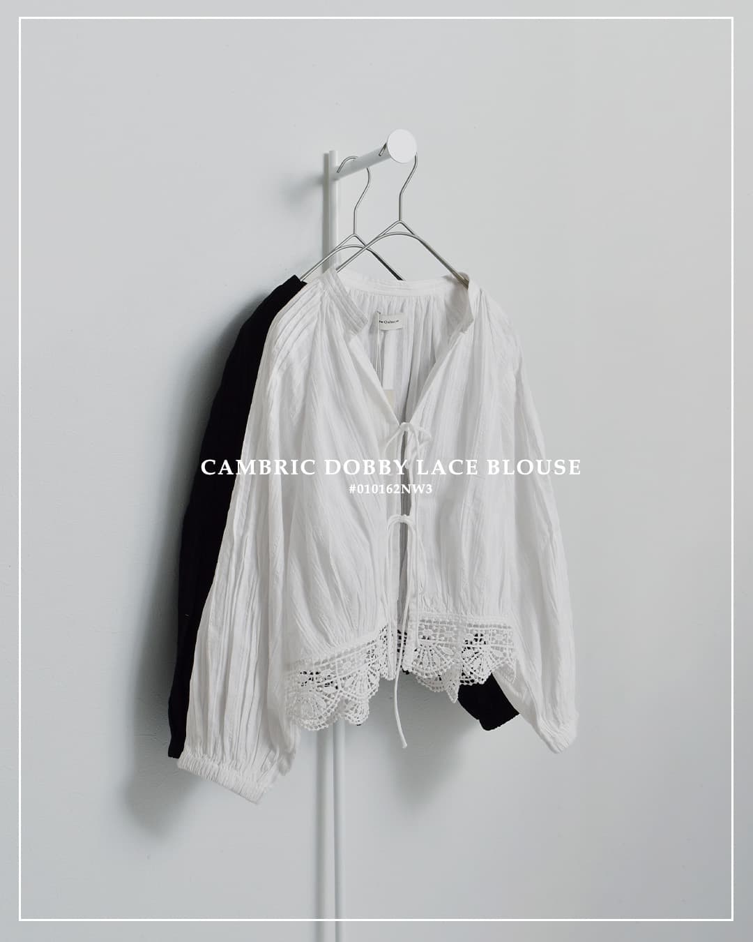 ne Quittez pasコットン レースブラウス Cambric Dobby Lace Blouse 010162nw3