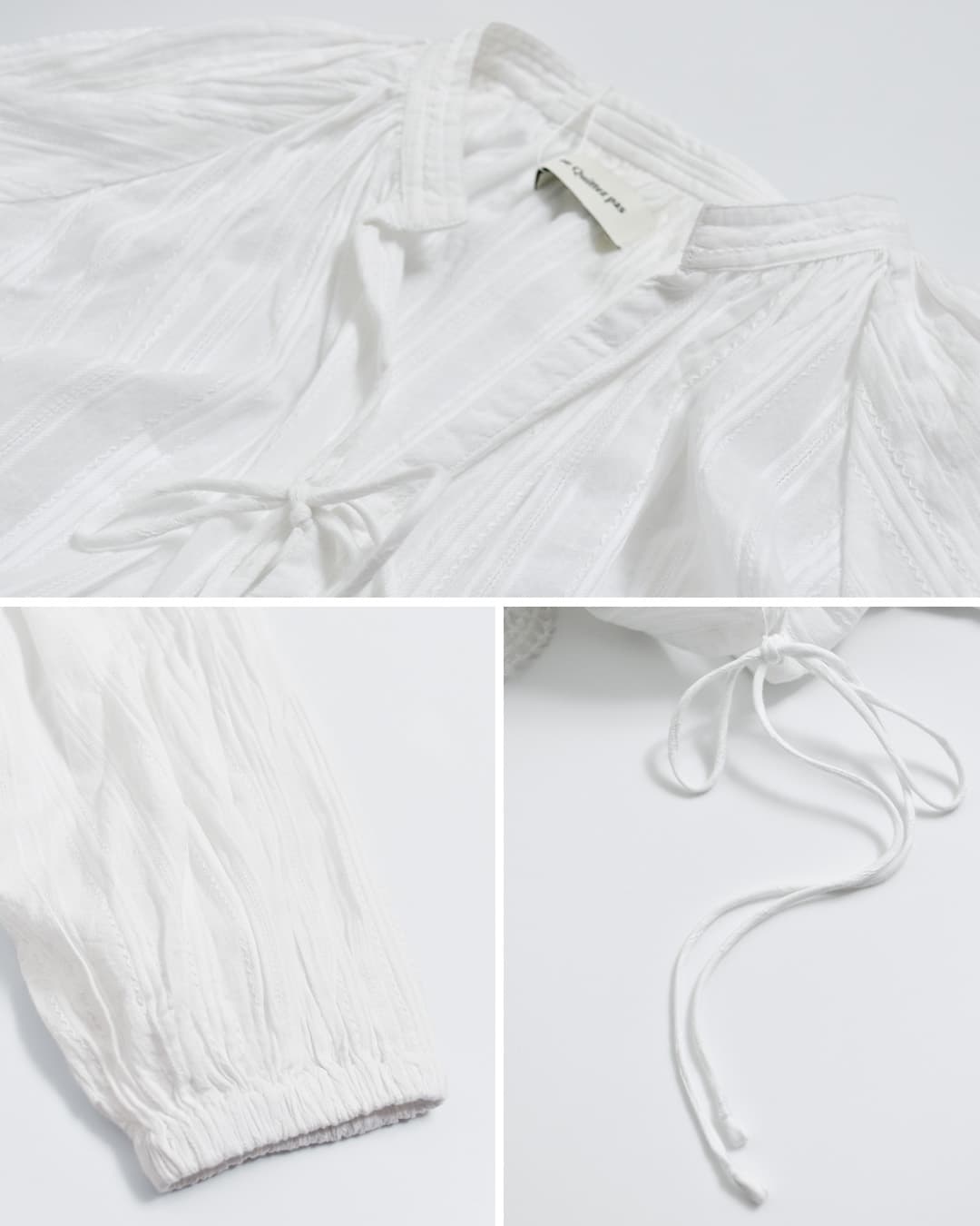 ne Quittez pasコットン レースブラウス Cambric Dobby Lace Blouse 010162nw3