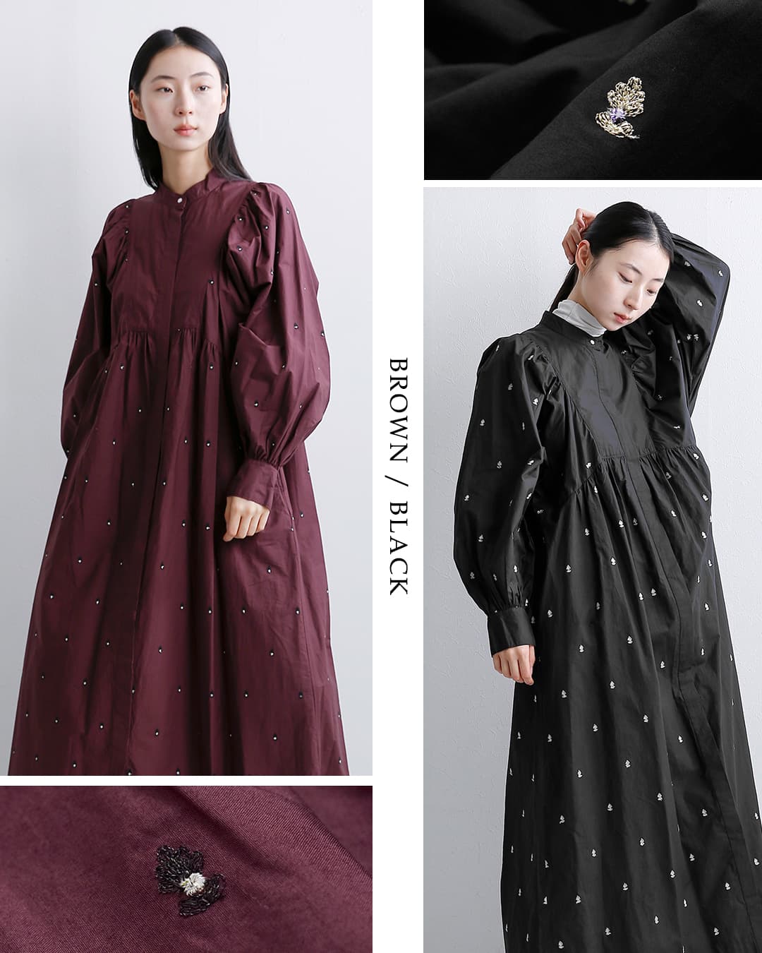 ne Quittez pas(ヌキテパ)コットン ギャザー シャツワンピース Fine Poplin Bindi Gather Shirts Dress 010462nh3