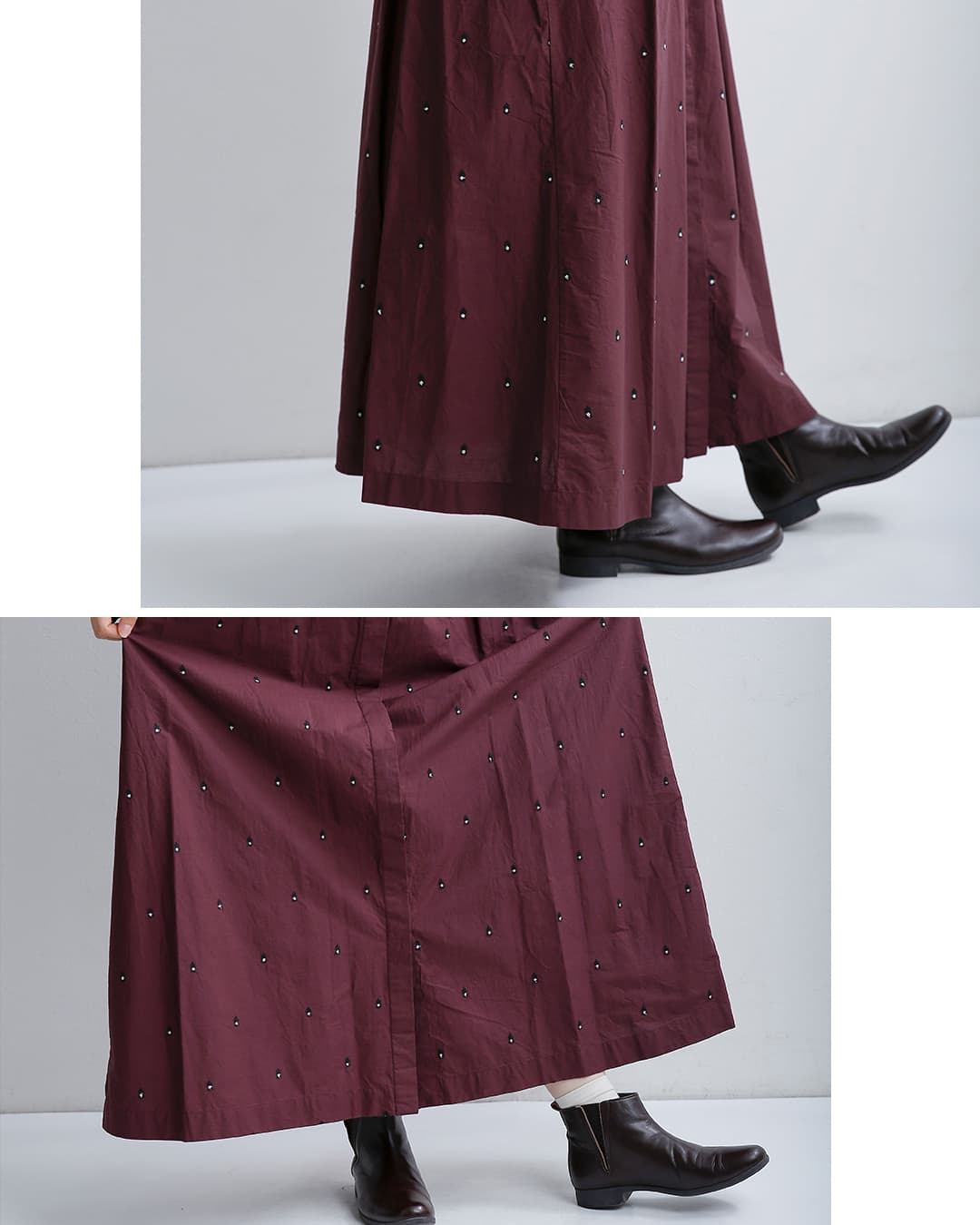 ne Quittez pas(ヌキテパ)コットン ギャザー シャツワンピース Fine Poplin Bindi Gather Shirts Dress 010462nh3