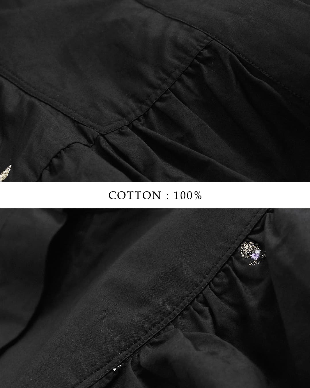 ne Quittez pas(ヌキテパ)コットン ギャザー シャツワンピース Fine Poplin Bindi Gather Shirts Dress 010462nh3
