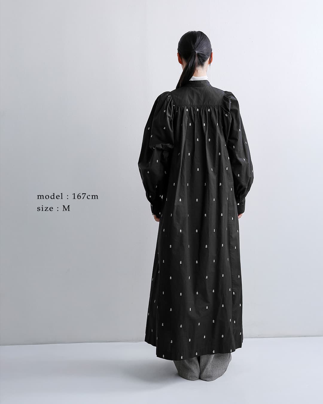 ne Quittez pas(ヌキテパ)コットン ギャザー シャツワンピース Fine Poplin Bindi Gather Shirts Dress 010462nh3