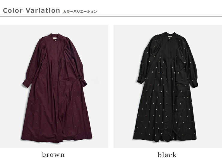 ne Quittez pas(ヌキテパ)コットン ギャザー シャツワンピース Fine Poplin Bindi Gather Shirts Dress 010462nh3