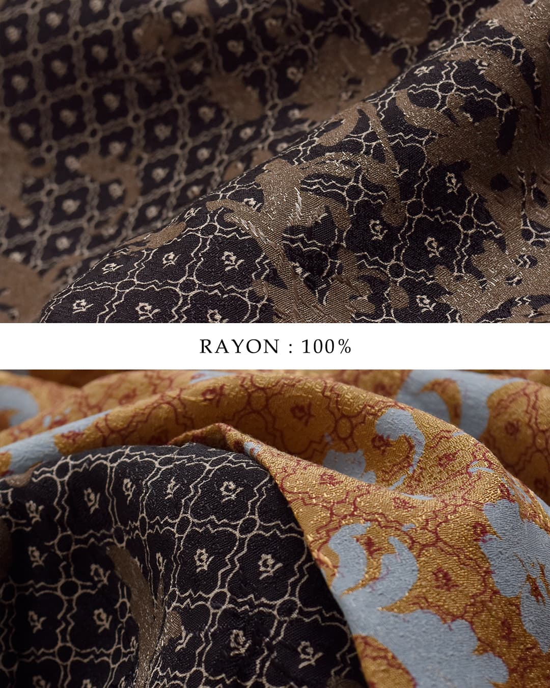 ne Quittez pas(ヌキテパ)ジャガード アブストラクト ペイズリー パンツ Rayon Jacquard Abstract Paisley Print Pants 010662nj1