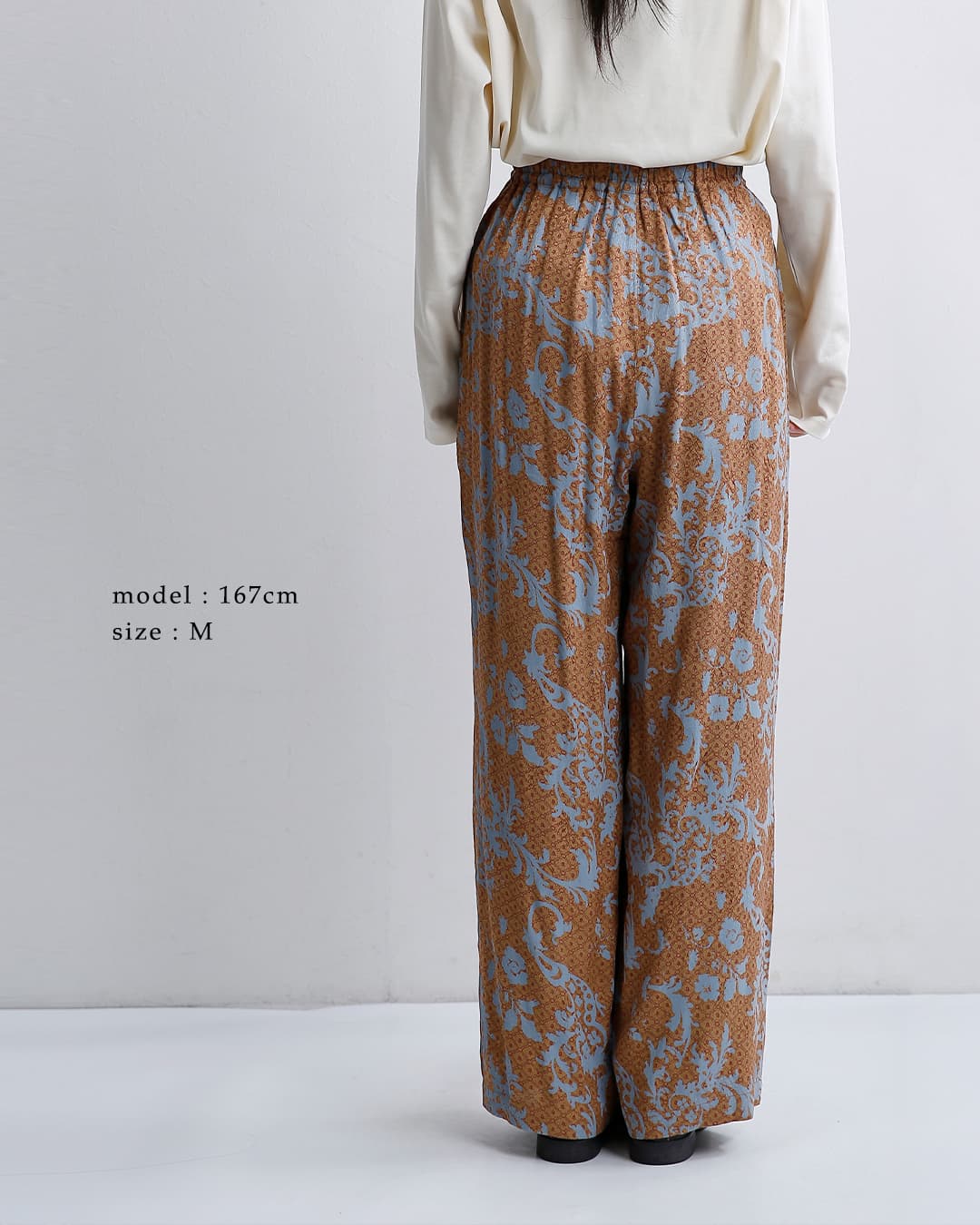 ne Quittez pas(ヌキテパ)ジャガード アブストラクト ペイズリー パンツ Rayon Jacquard Abstract Paisley Print Pants 010662nj1