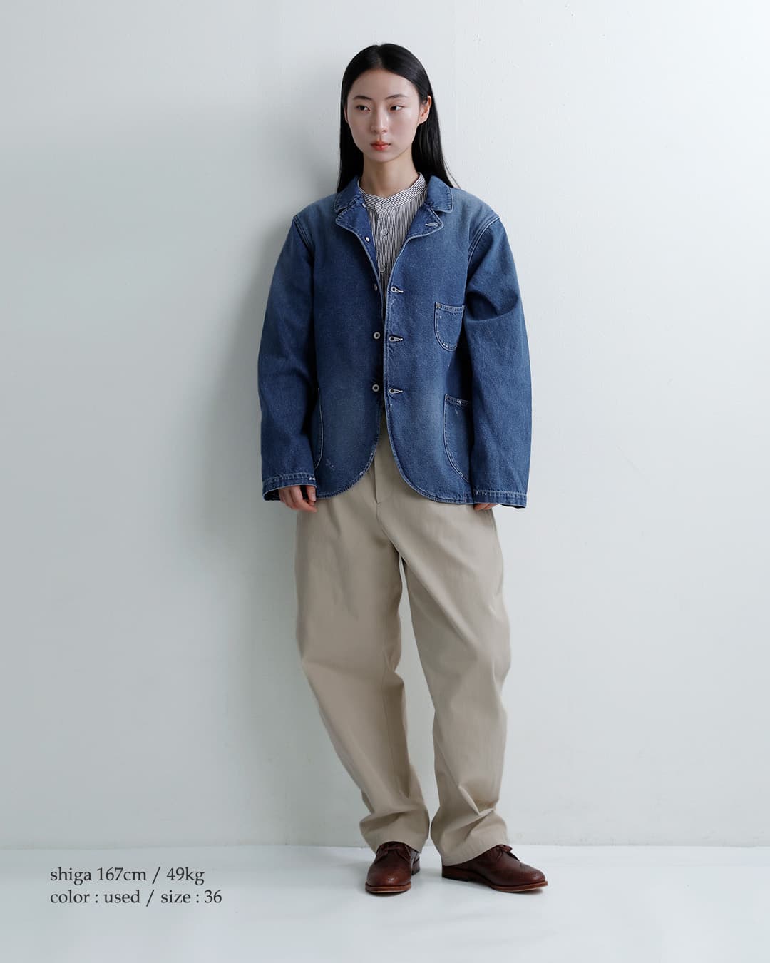 ordinaryfitsハチマルデニム ユーズド ベルジャケット BELL JACKET 018usd