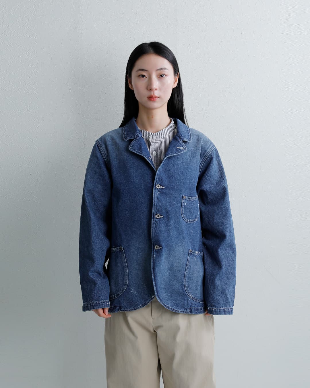 ordinaryfitsハチマルデニム ユーズド ベルジャケット BELL JACKET 018usd