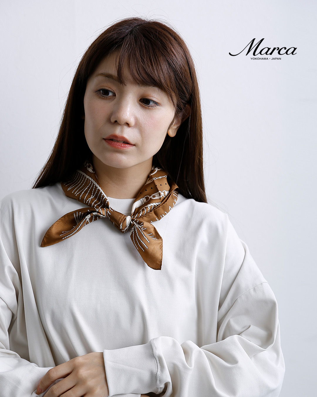 Marcaホースビット シルク スカーフ 03-2-12-304-5-1