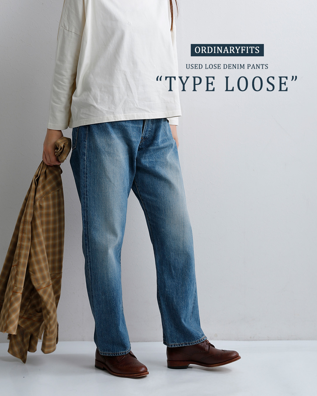 ordinaryfitsユーズド ルーズ デニムパンツ TYPE LOOSE 117usd-same1
