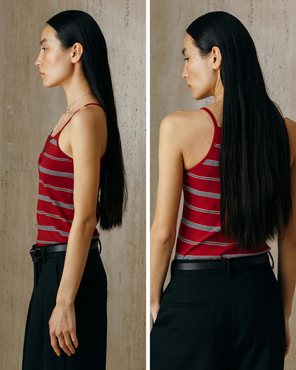 CREDONA(クレドナ)マルチボーダー ニット キャミソール MULTI BORDER KNIT CAMISOLE 1426211074-0