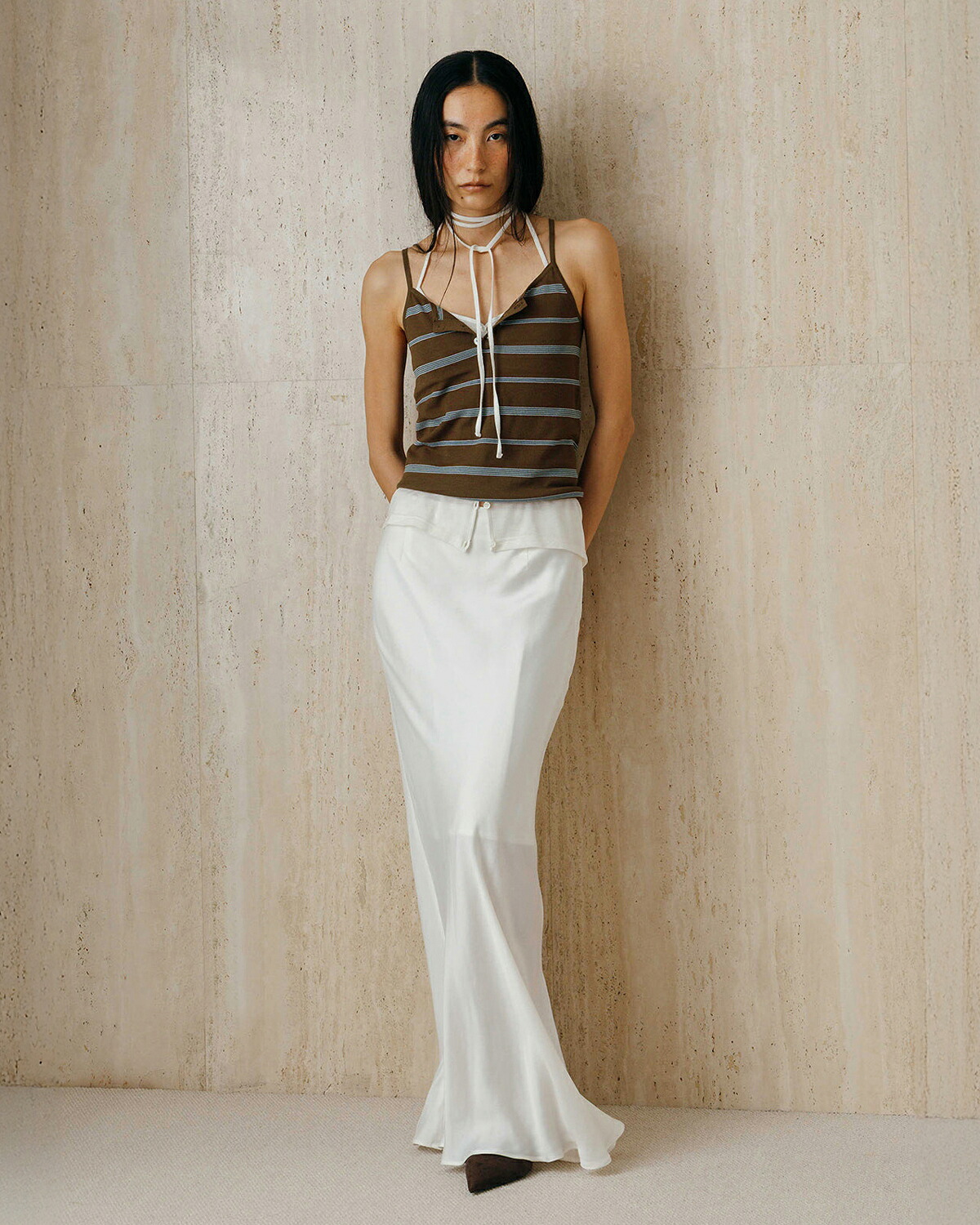 CREDONA(クレドナ)マルチボーダー ニット キャミソール MULTI BORDER KNIT CAMISOLE 1426211074-0